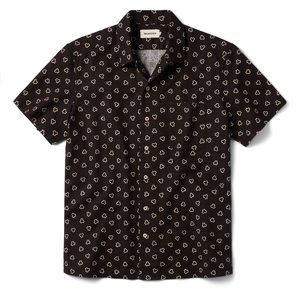 Taylor Stitch - The Short Sleeve Hawthorne in Espresso Geo